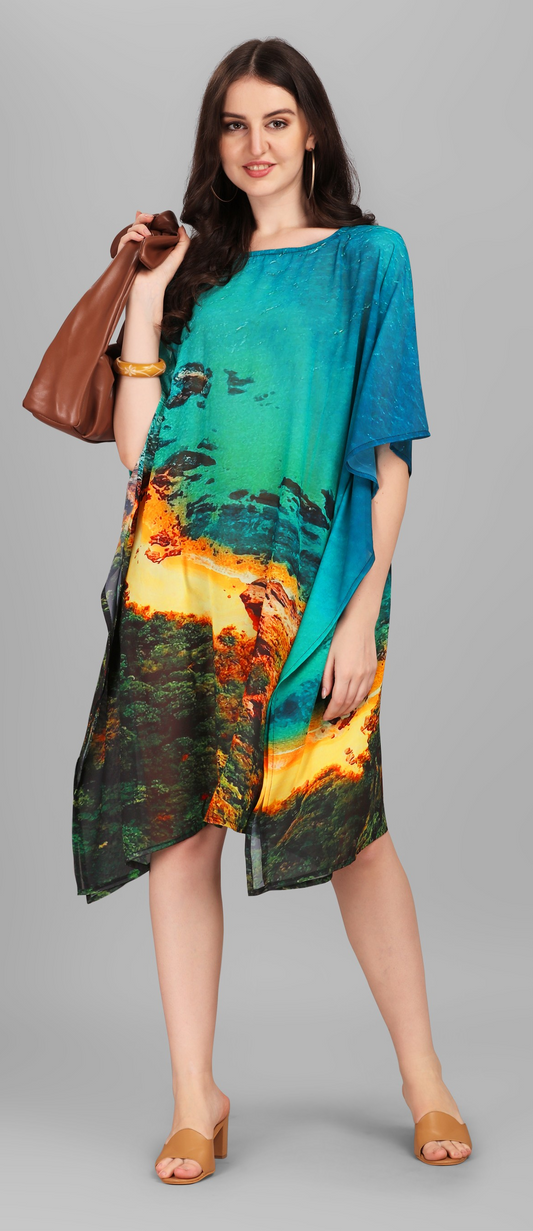 Kurti Kaftans (Blue Yellow)