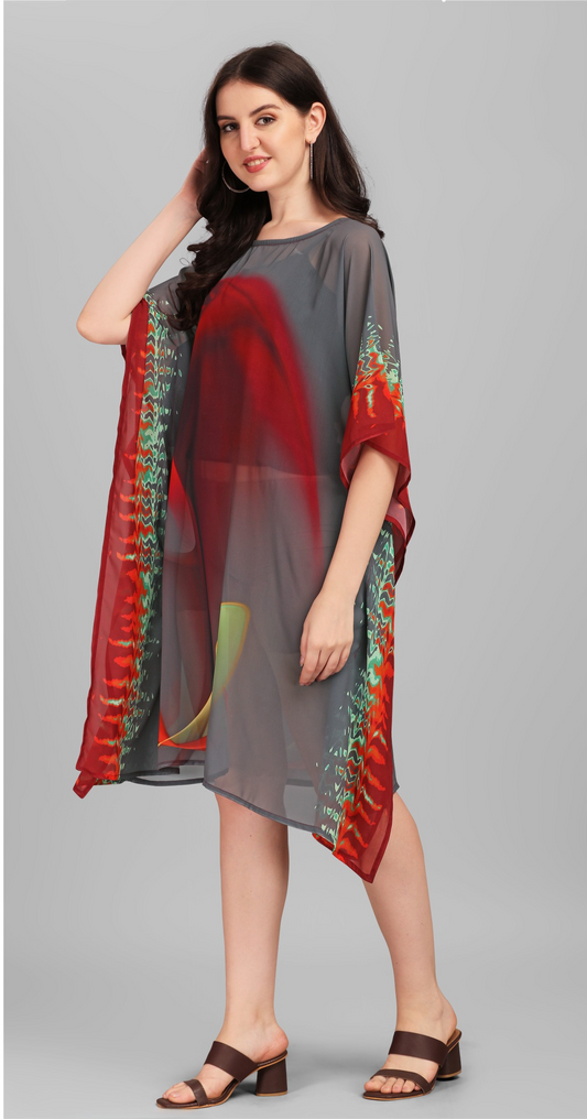 Kurti Kaftans (Grey Red)