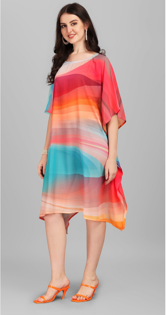 Kurti Kaftans (Red Blue)