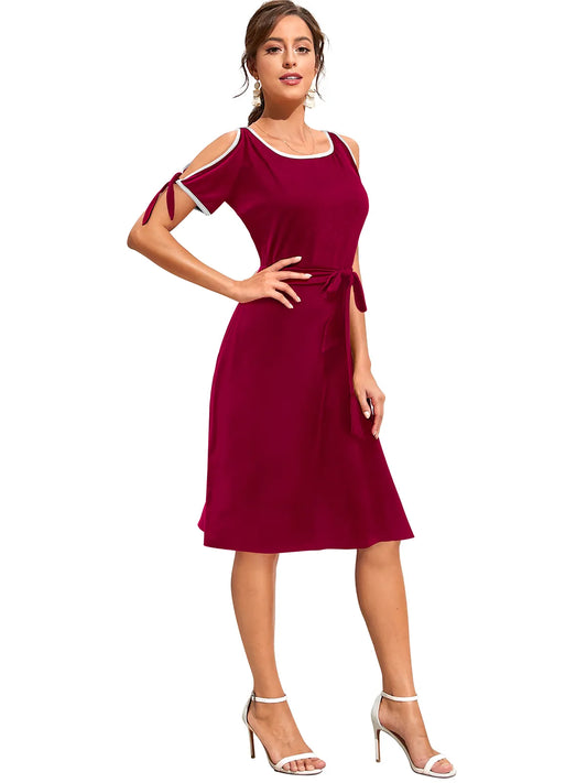 Women Round-Neck Fit & Flare Dress
