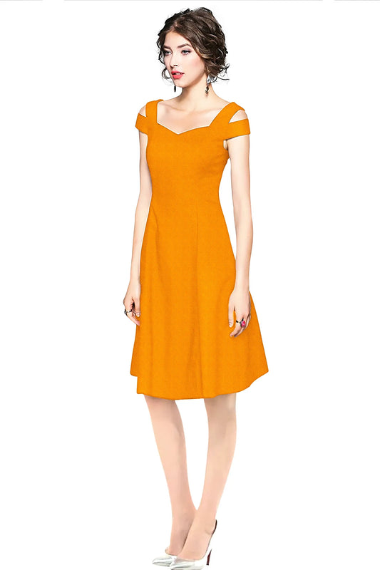 Women's Polyester Stitched Western Dress