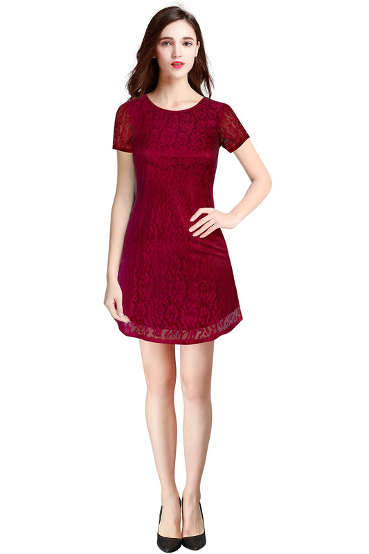 Lace Fit & Flare Dress