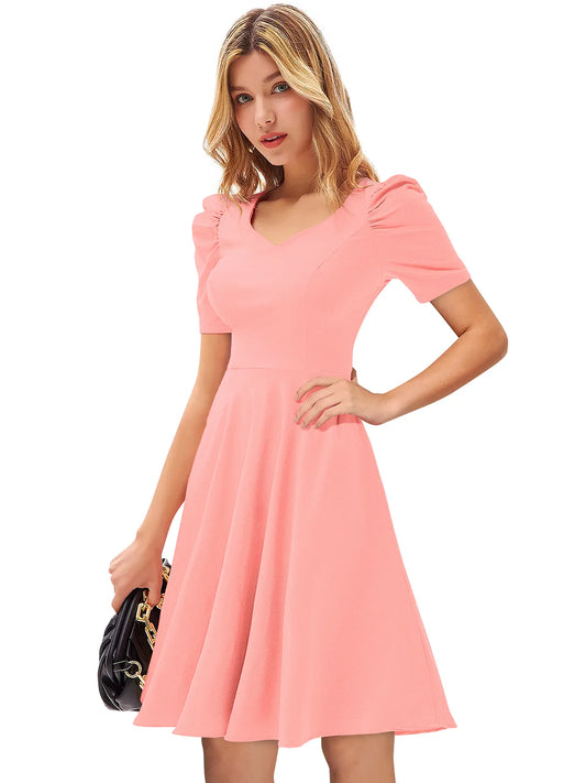 Women Sweetheart-Neck Fit & Flare Dress