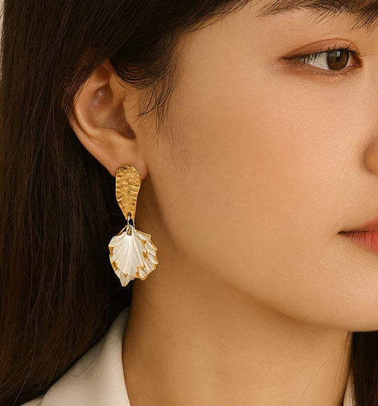 Golden Petal Statement Earring