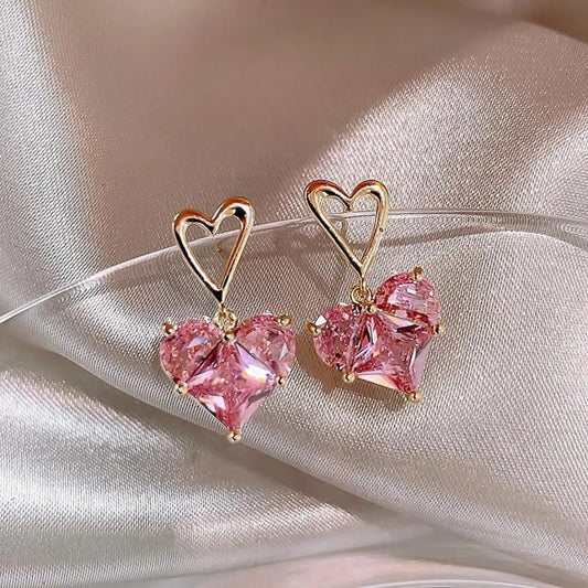 Rosé Embrace Drop Earrings