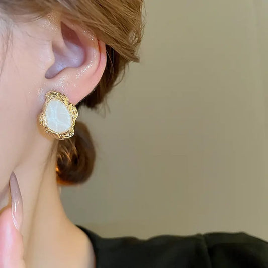 Elegant Gemstone Stud Earrings