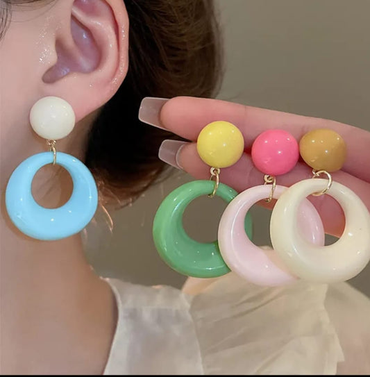Color Pop Hoop  Earrings-Set of 4