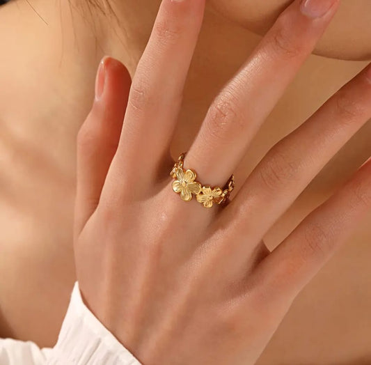Flora Open Band Ring