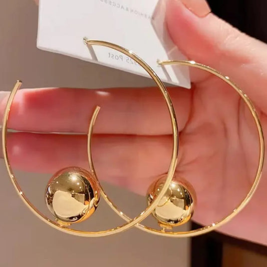 Sculpted Sphere Hoop Earrings