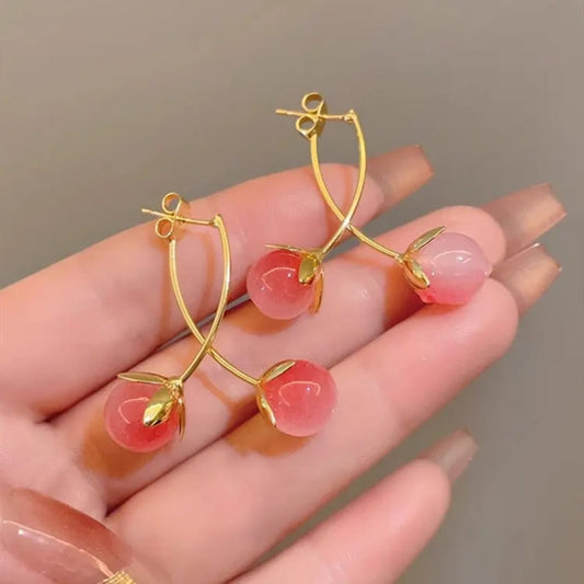 Cherry Bloom Drop Earrings