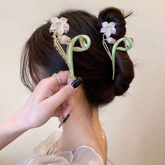 Floral Elegance Hair Clips