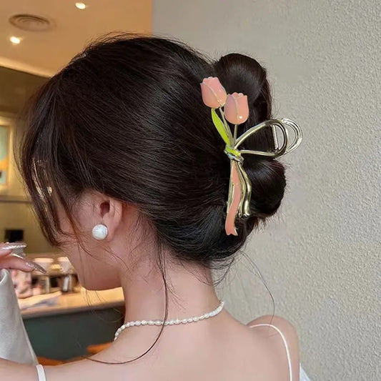 Tulip Bouquet Hair Clips
