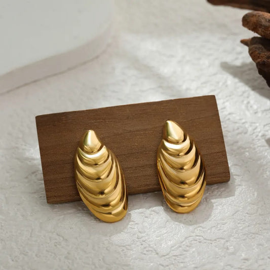 Sculptural Gold Statement Earrings