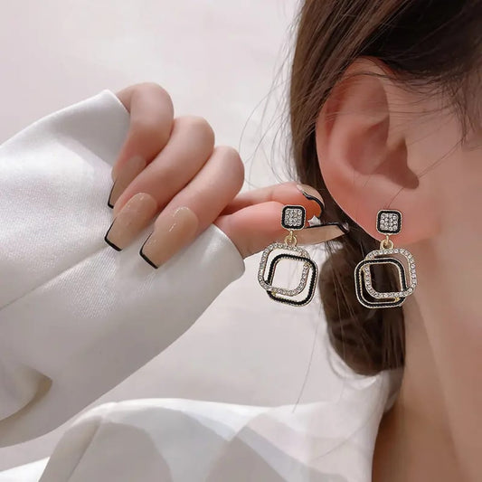 Dual Square Statement Earrings