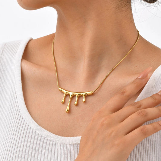 Drip Silhouette Statement Necklace