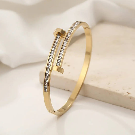 Dual Bar Diamond Accent Bracelet