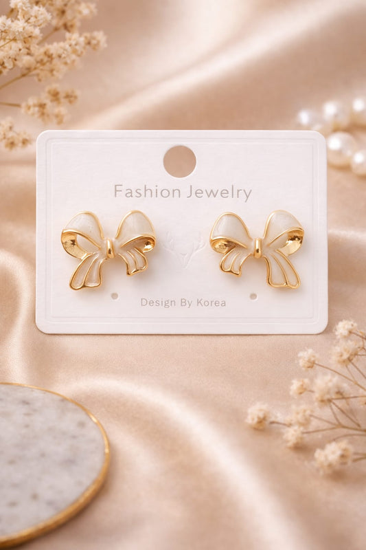 Golden Grace Bow Earrings