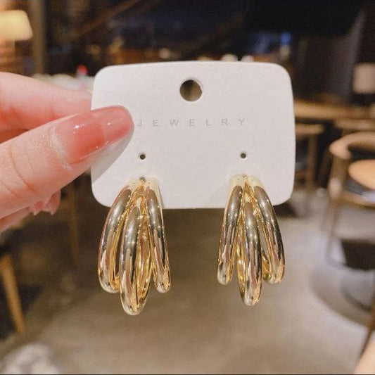 Triple Hoop Elegance Earrings