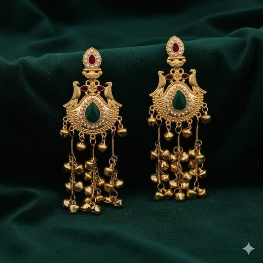 Regal Gemstone Cascade Earrings