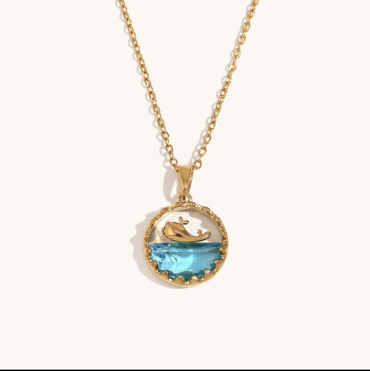Ocean Whisper Whale Pendant Necklace