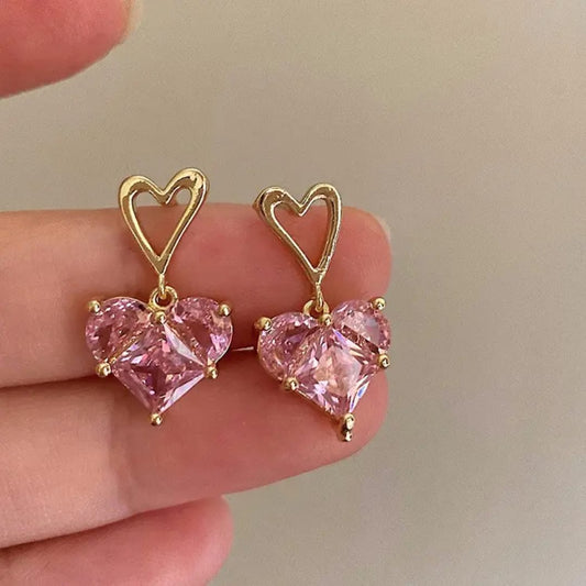 Rosé Embrace Drop Earrings