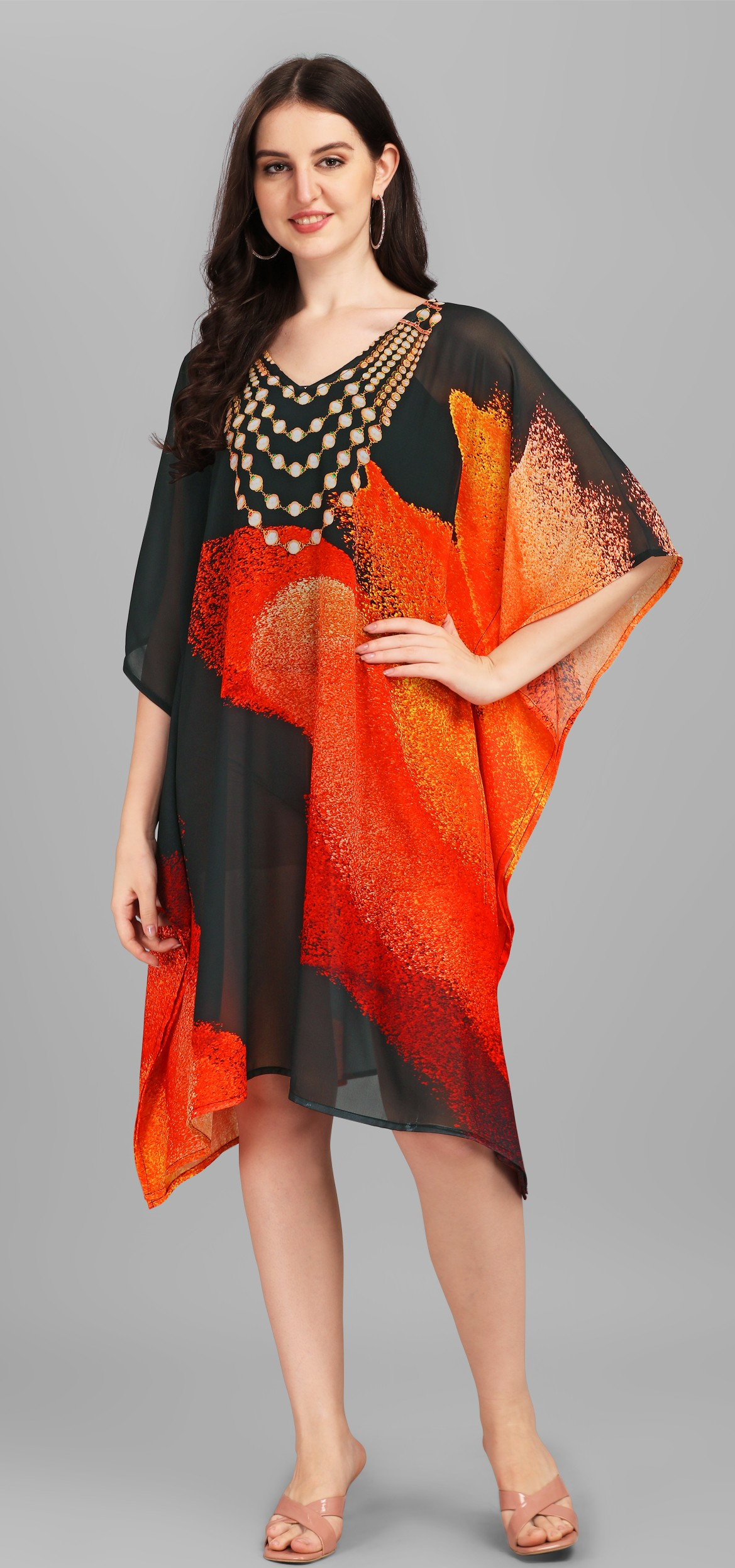 Kurti Kaftans (Black Orange)