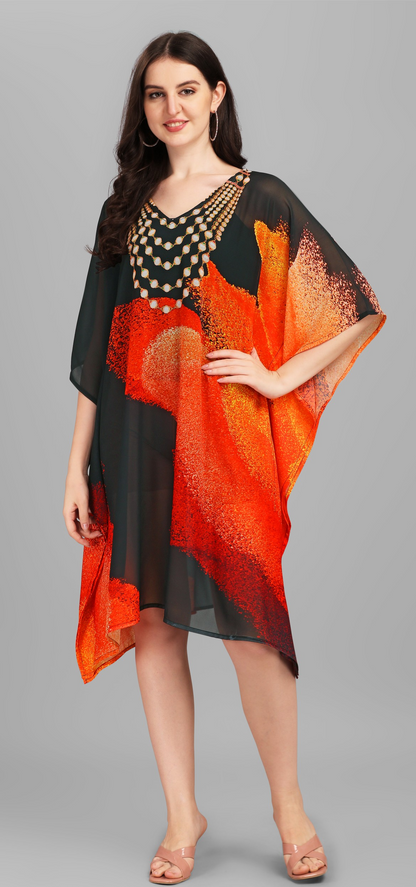 Kurti Kaftans (Black Orange)