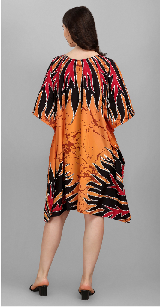 Kurti Kaftans (Mustard Red)