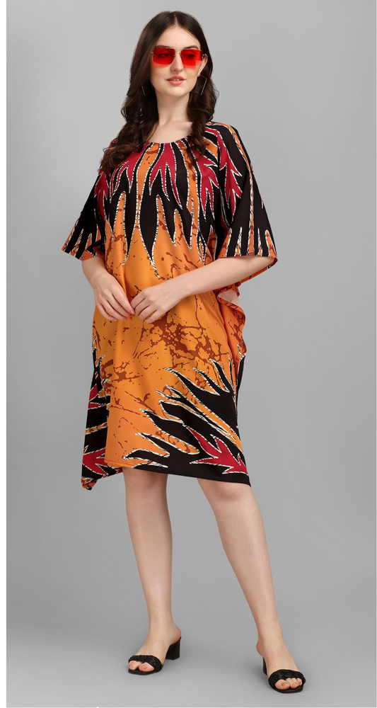 Kurti Kaftans (Mustard Red)