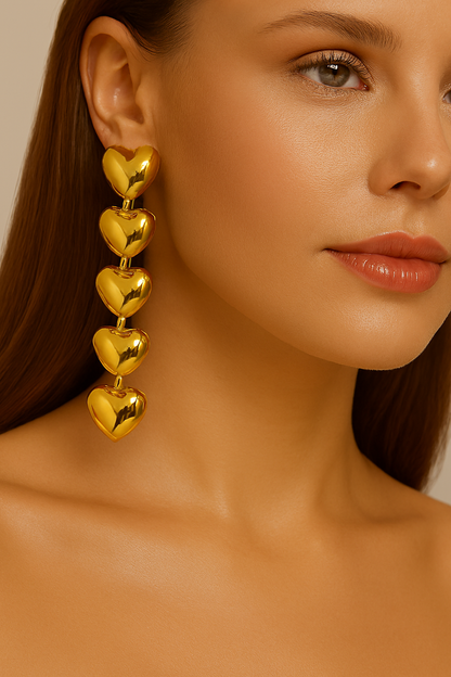 Cascade of Hearts Statement Earrings
