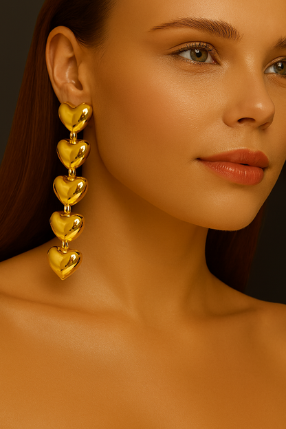 Cascade of Hearts Statement Earrings