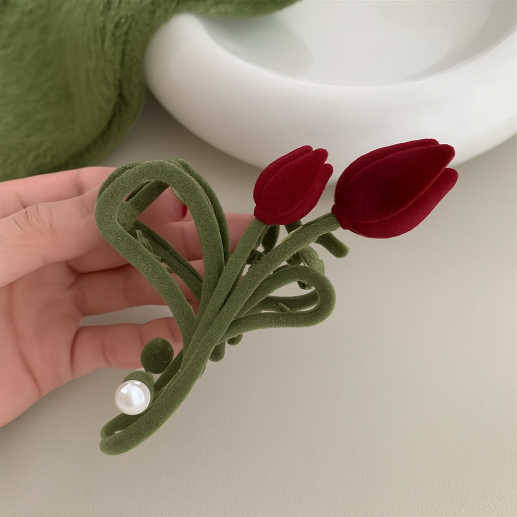 Velvet Tulip Hair Clip