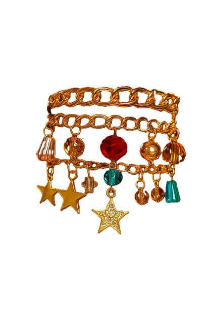 Celestial Charm Gold Bracelet
