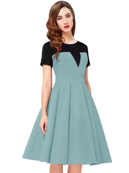 Women Colour block Fit & Flare Dress