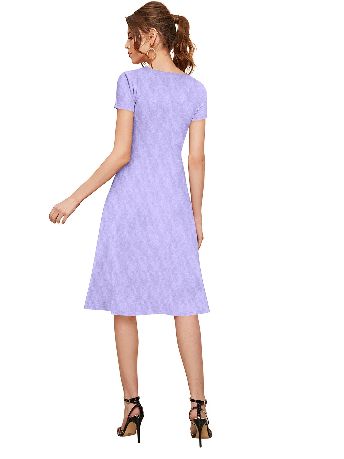 Women Bodycon Dress with Contrast Piping