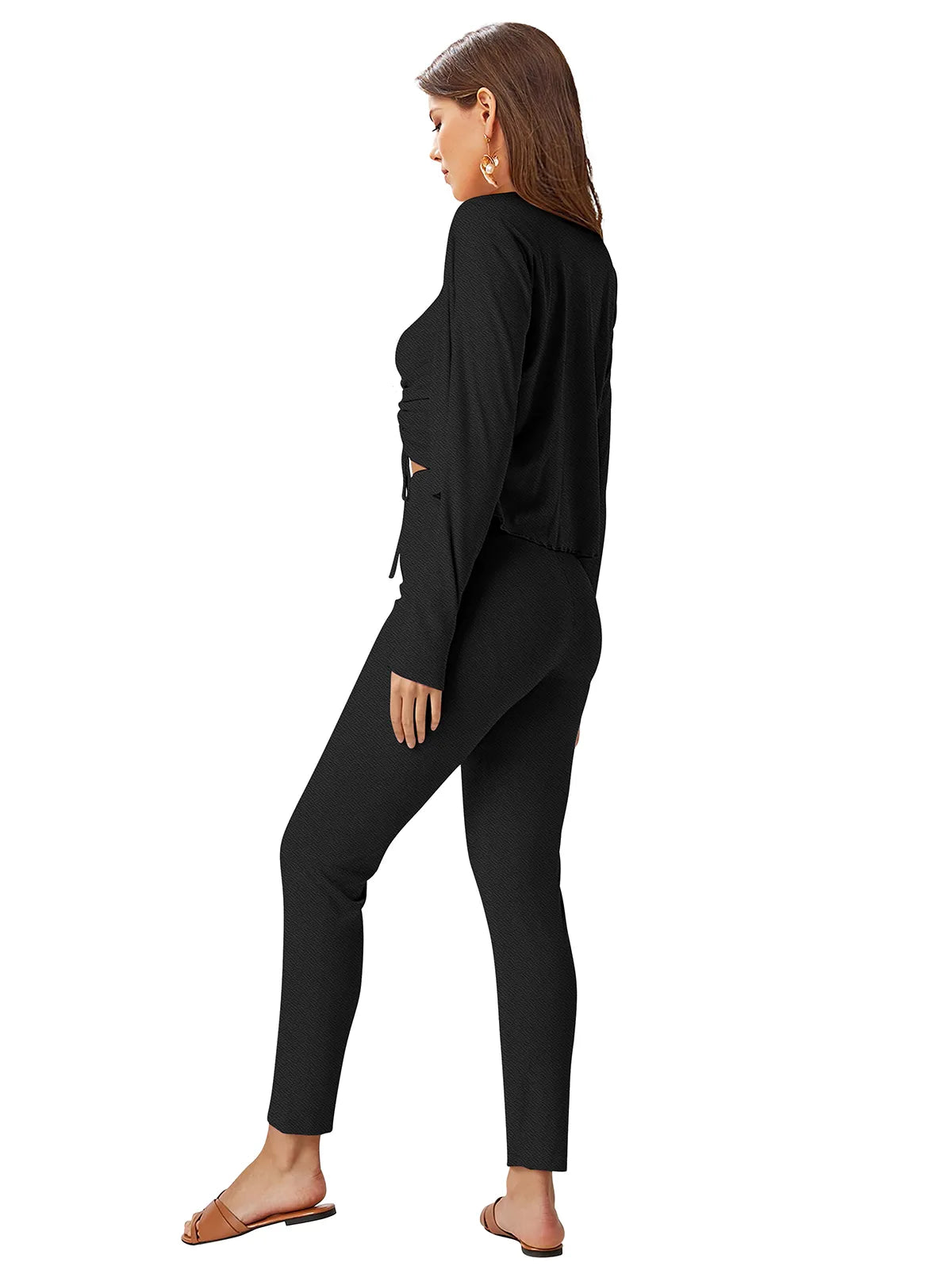 Women Crop Top & Pants with Jacket