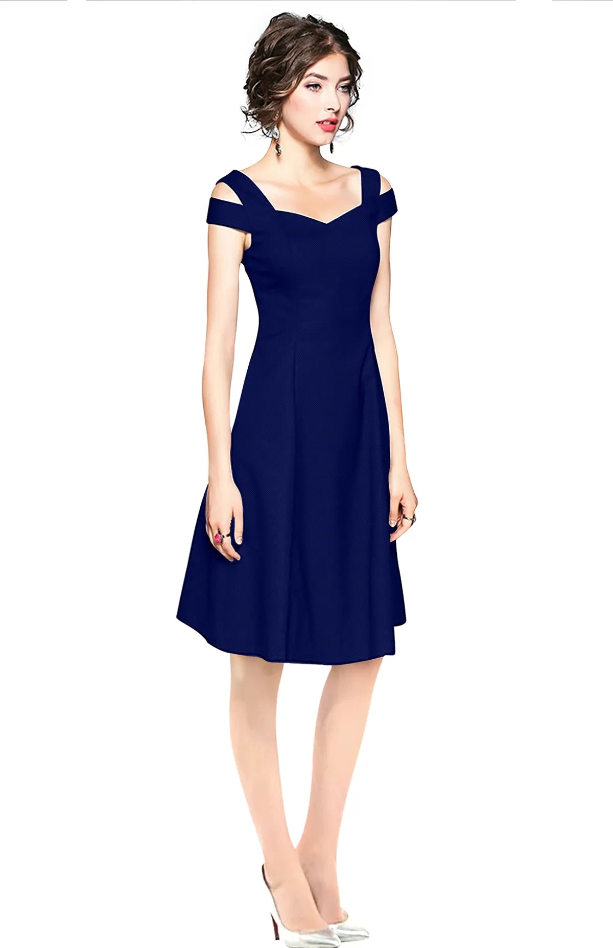 Women's Polyester Stitched Western Dress