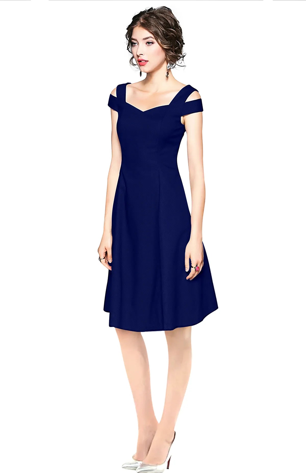 Women's Polyester Stitched Western Dress