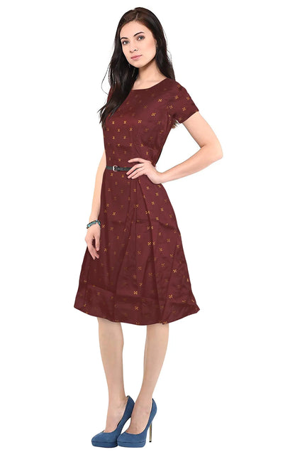 Women's Cotton Silk Western Dress