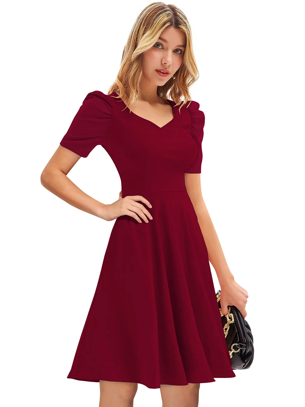 Women Sweetheart-Neck Fit & Flare Dress