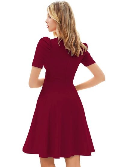 Women Sweetheart-Neck Fit & Flare Dress