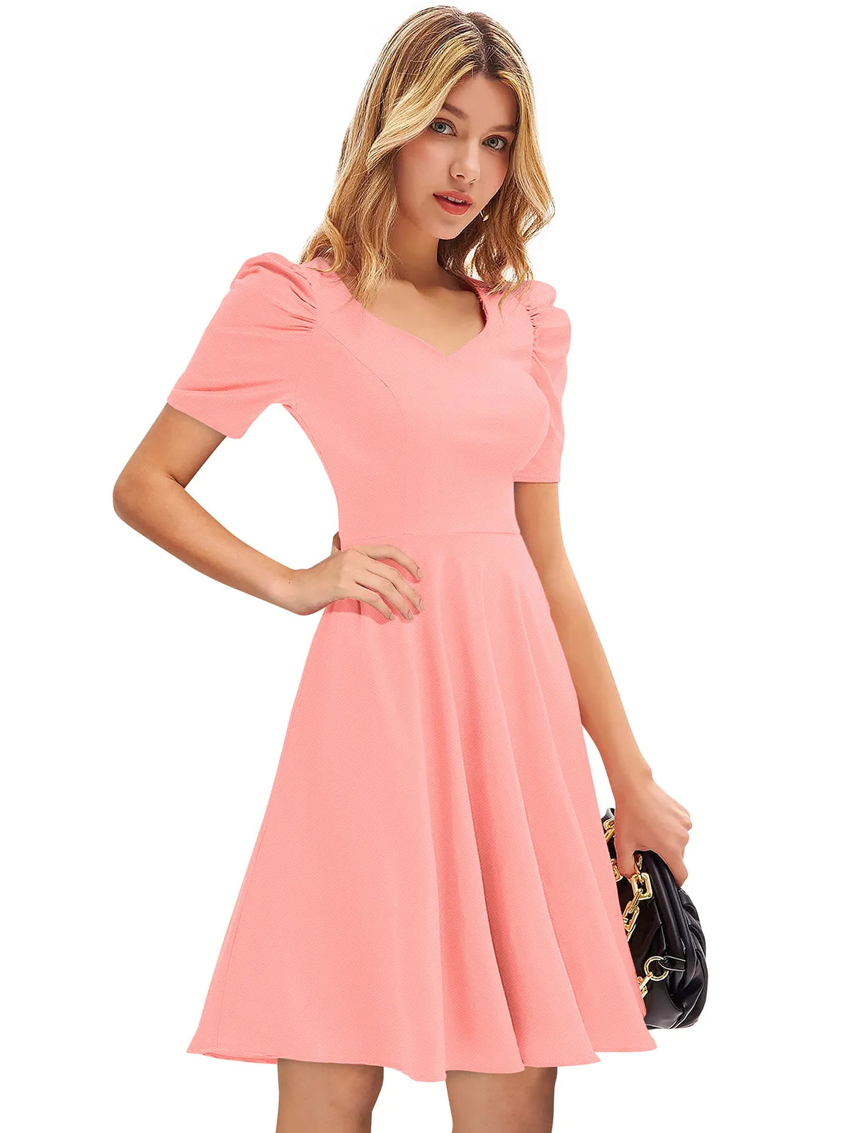 Women Sweetheart-Neck Fit & Flare Dress