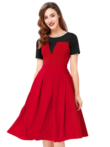 Women Colour block Fit & Flare Dress