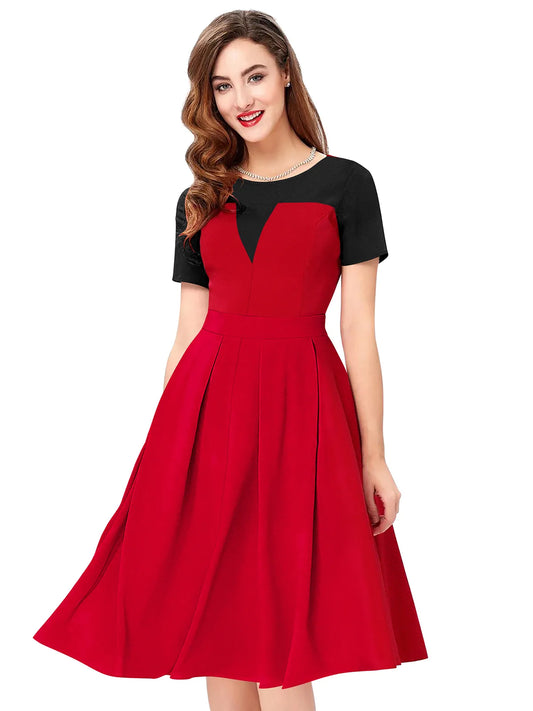 Women Colour block Fit & Flare Dress