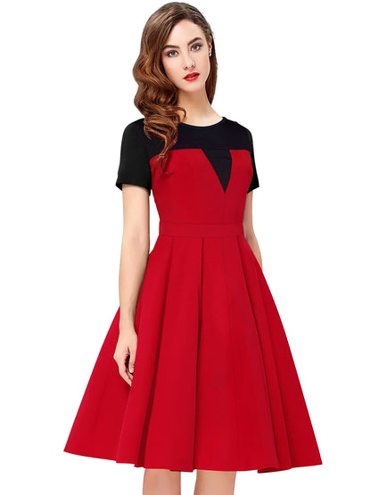 Women Colour block Fit & Flare Dress
