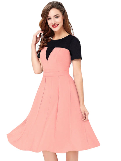 Women Colour block Fit & Flare Dress