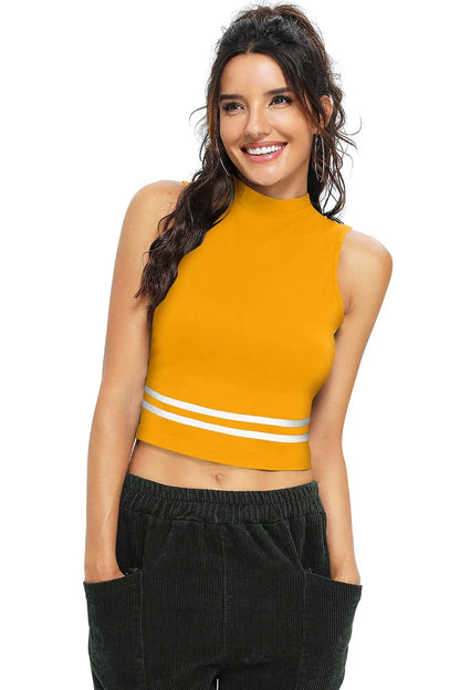 Sporty Sleeveless Crop Top