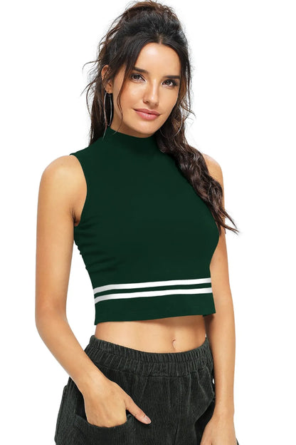 Sporty Sleeveless Crop Top
