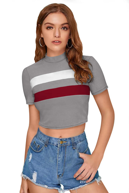 Stripe Cropped Top