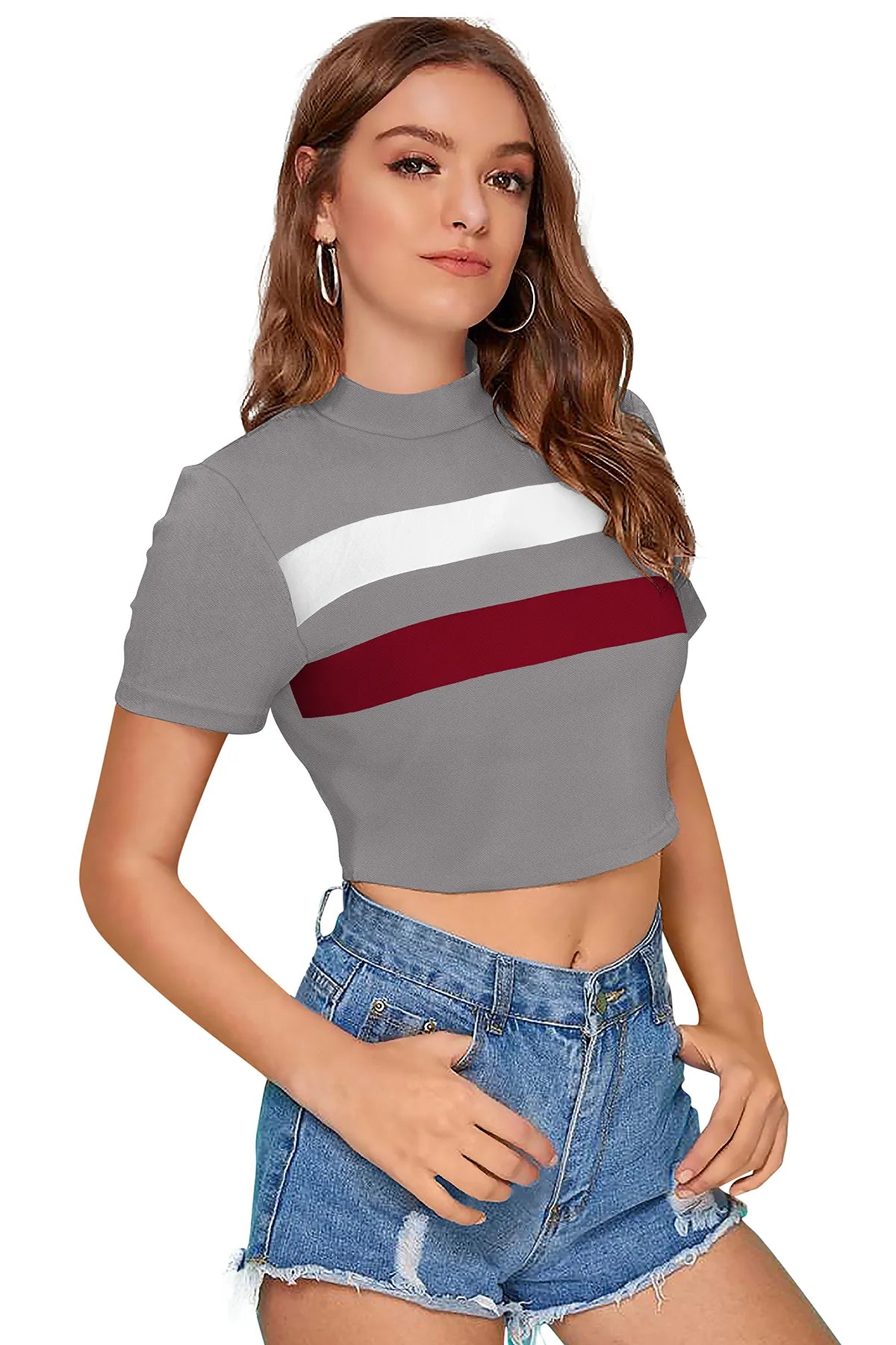 Stripe Cropped Top